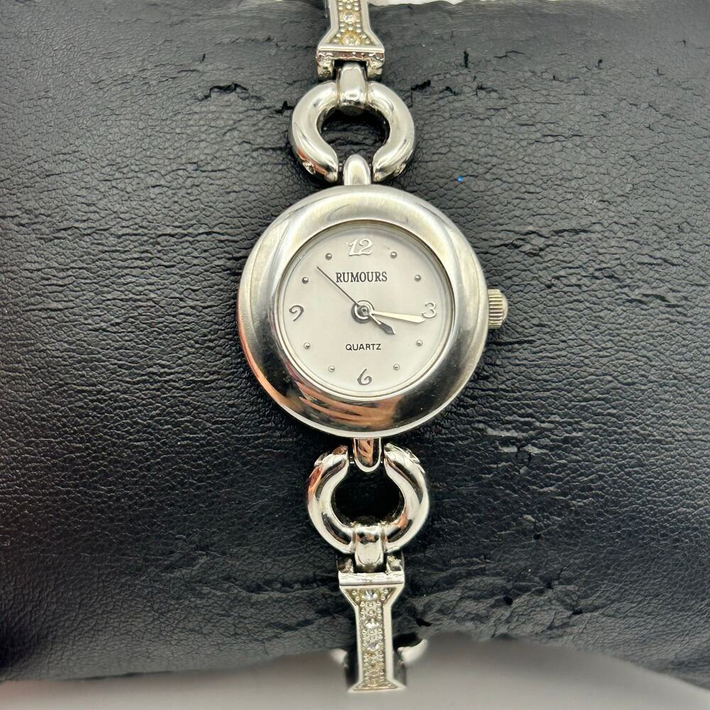 Rumours Silver Tone Stainless Steel Fashion Quartz Watch Working New Battery